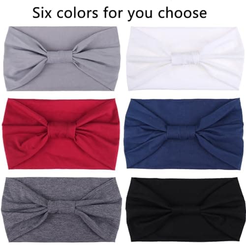 XTREND 4 Packs Wide Elastic Knotted Headbands Bohemian Style+='