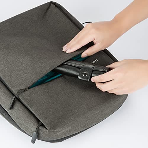 ROSELLE 2 in 1 Leather Dice Mat & Tray, Zipper Holder, DND Compatible (Black)