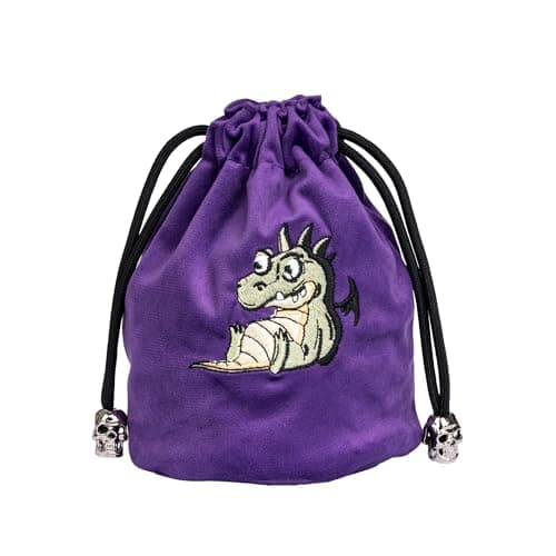 Velvet Dice Bag with Octopus Pattern for Tabletop Roleplaying Games