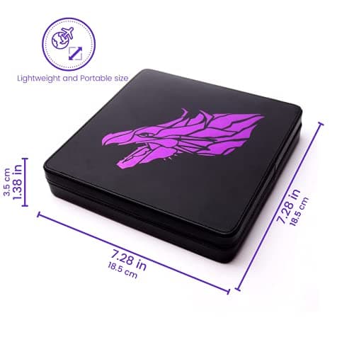 Guarida Dice 7 Tray with Magnetic Lid - Dragon Purple, Perfect for DND and RPG Games