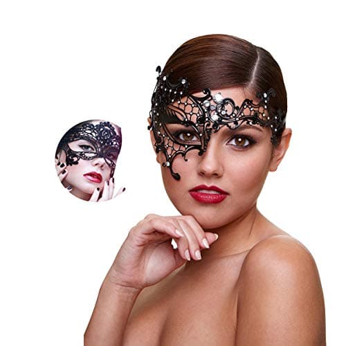 Glamorous Rhinestone Venetian Mask for Women