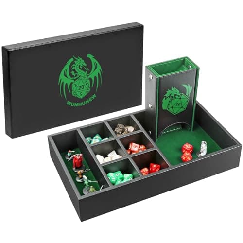 4-in-1 D&D Dice Tray & Storage Tower - Perfect RPG Gift for DMs & Players