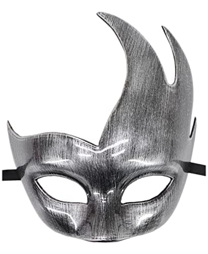 Coolwife Men's Vintage Venetian Checkered Masquerade Mask for Musical Party