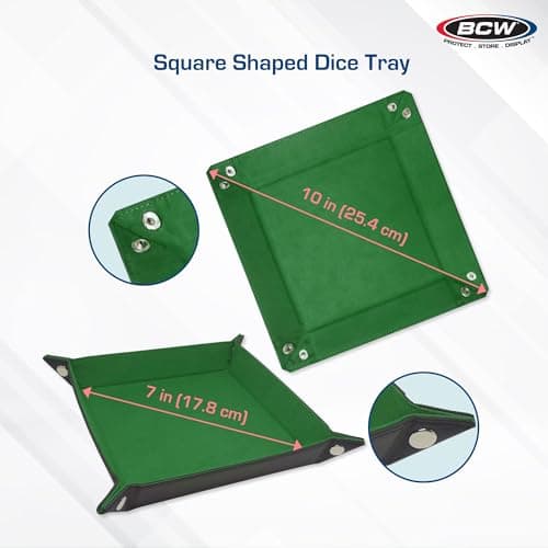BCW Green 7x7 Inch Dice Tray for Dungeons and Dragons