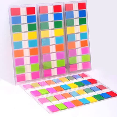 900 Pieces Moinker PET Multicolor Sticky Tabs Bookmarks Office School Planner Memo