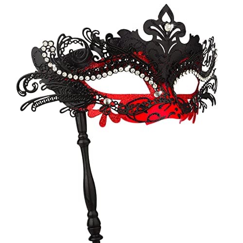 Hoshin Masquerade Mask with Stick for Women
