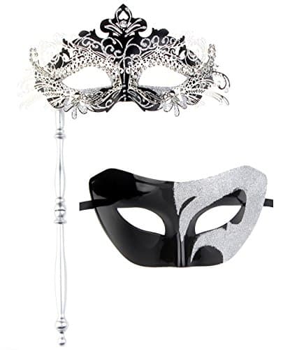 Couple's Venetian Masquerade Masks Accessory