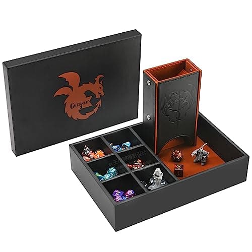 Compact 3-in-1 DND Dice Tray and Tower with Storage
