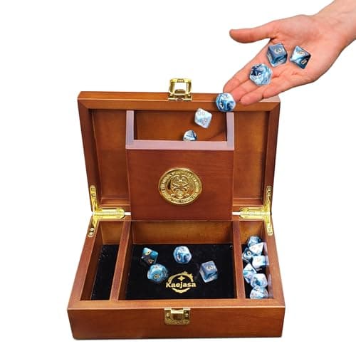 Dragon Treasure Box Dice Tower & Tray (9" x 6" x 3") | Wooden DND Accessory