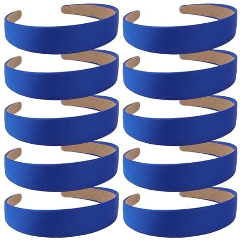 Wecoe 10 Pack Satin Headbands for Women and Girls