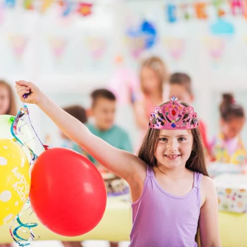 Frcctre 24-Piece Foam Crown Set: DIY Princess Tiaras & Crowns with Crystal Stickers, Perfect Party Favor Supplies
