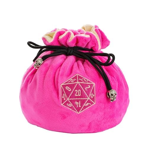 Velvet Dice Bag with Octopus Pattern for Tabletop Roleplaying Games