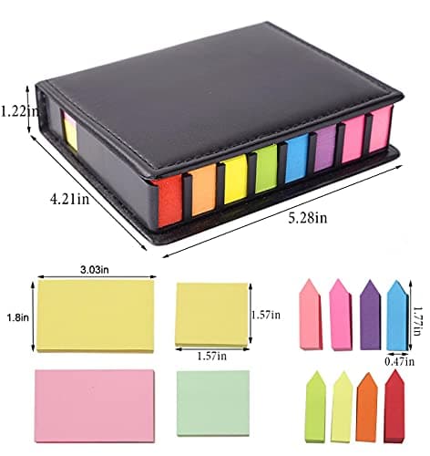 Sticky Notes Tabs for Page Markers, 2000 Piece Colored Book Tabs, PU Box (300g)
