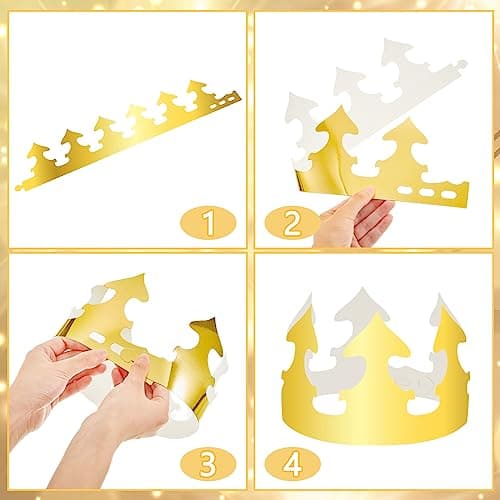 Stylish Paper Crowns for Kids, Adults, and Birthday Celebrations