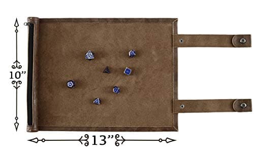 Forged Dice Co Scroll Dice Tray & Mat with Zippered Holder - DND Dice Storage