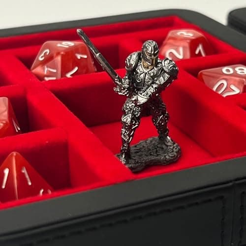 Luck Lab Compact Magnetic Dice Case with Tray & Phone Stand - RPG & D&D Dice Storage (Red)