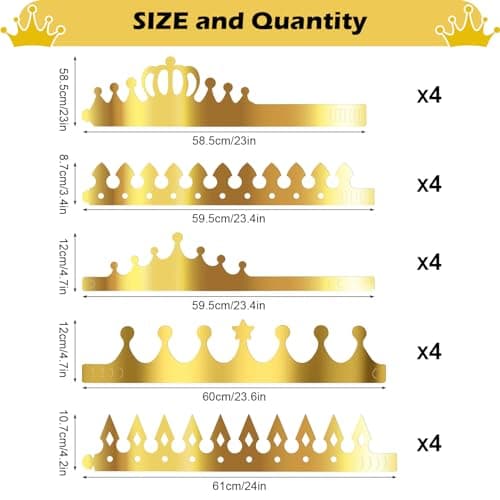 Paper Crown Set for Kids' DIY Party