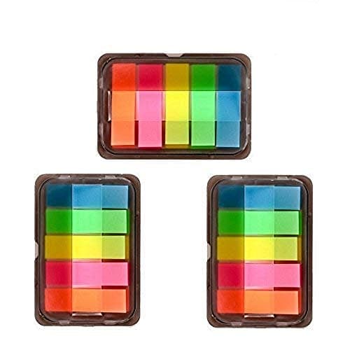 Neon Index Tabs and Sticky Notes for Students, 300 Pieces