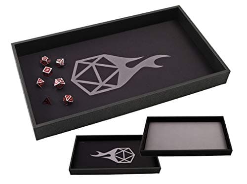 Forged Dice Co. Double Sided Neoprene Dice Mat - 14" Removable Tray for Board Games & Tabletop RPGs