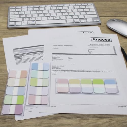 Assorted Colors 0.98x1.71 Inch Sticky Tabs, 4 Dispensers/Pack, 400 Pages Total