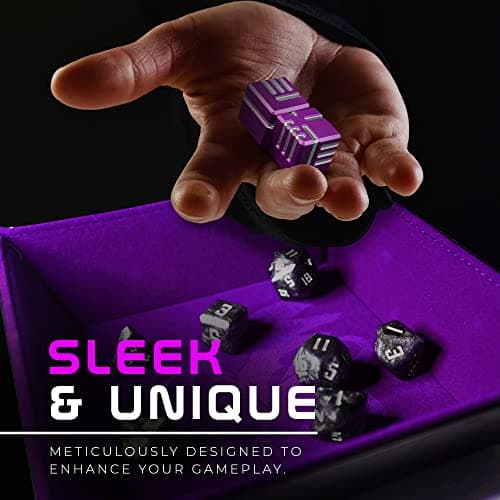 AKO Dice Purple Velvet Tray for RPG, DND, and More