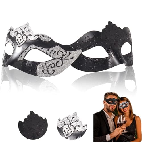 Couples Masquerade Mask Set for Venetian Party, Halloween Costume, Mardi Gras, Prom Ball