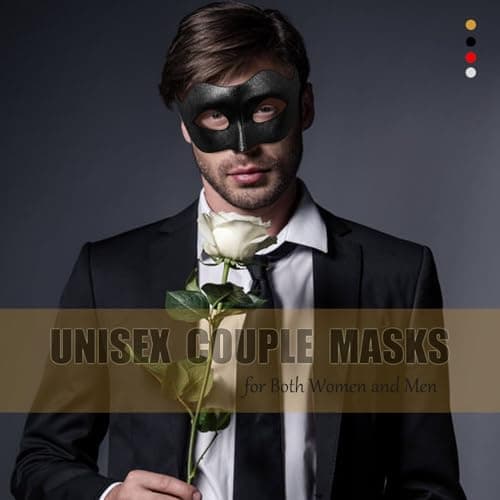 Masquerade Mask for Couple Halloween Costume Party Prom