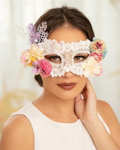 Campsis Masquerade Mask for Mardi Gras, Masquerade Ball, Prom, Cosplay