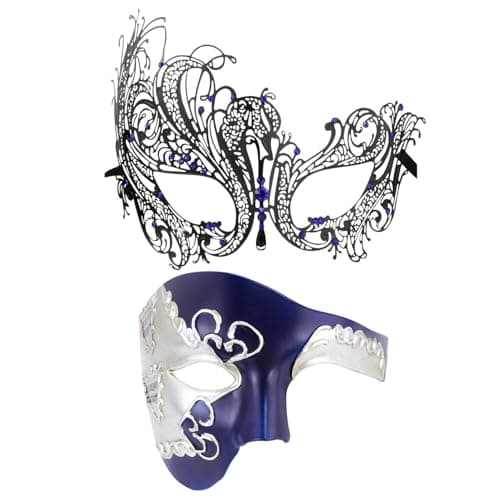Couples Masquerade Mask Set for Holidays & Parties