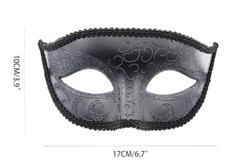 KEFAN 2 Pack Couple's Venetian Masks for Masquerade Ball Carnival Mardi Gras Prom