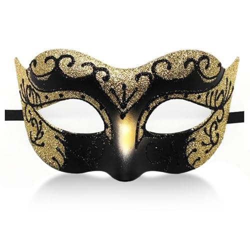 Ralleyfun Masquerade Mask for Couple, Venetian Mask for Halloween & Mardi Gras