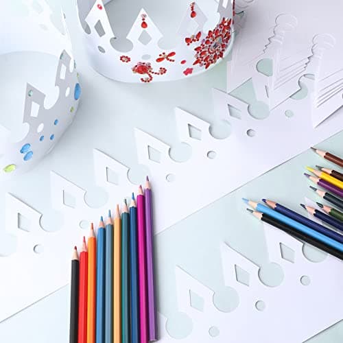 200 pcs white paper crowns for kids' birthday parties and baby showers (classic style)