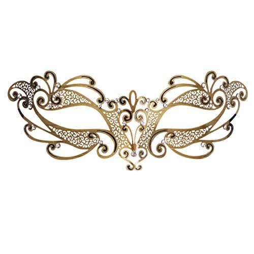 Coddsmz Laser Cut Metal Masquerade Mask for Venetian Parties