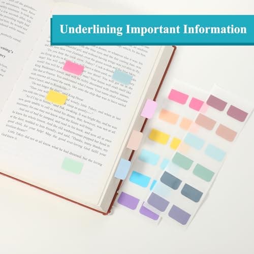 360pcs Colorful Book Markers & Tabs, Reusable for Books, Notebooks & Bibles, 18 Colors