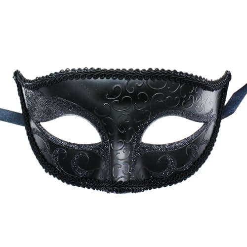 ZbFwmx Couple Masquerade Mask Set Black Costume Mask Cosplay Party Ball
