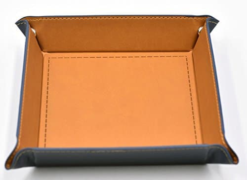 Collapsible Leather Dice Tray for Tabletop RPGs (D&D, Pathfinder)