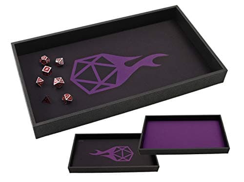 Forged Dice Co. Double Sided Neoprene Dice Mat - 14" Removable Tray for Board Games & Tabletop RPGs