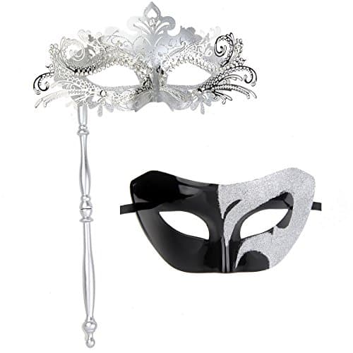Couple's Venetian Masquerade Masks Accessory