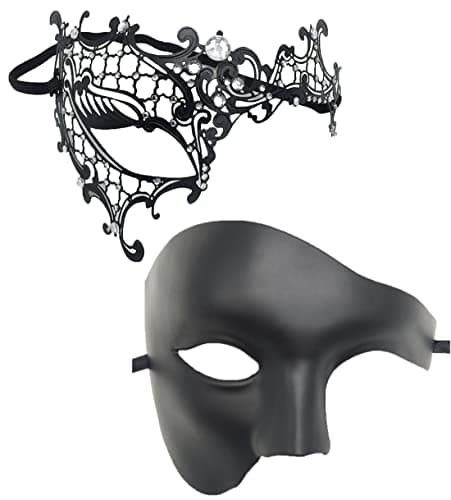 Coolwife Phantom of the Opera One-Eyed Masquerade Mask Costumes