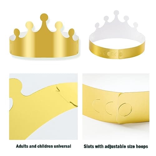 Decorative Paper Crowns for Birthday Party Hats - Kids