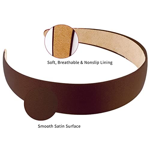 Wecoe 10 Pack Satin Headbands for Women and Girls