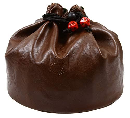 Forged Dice Co. Pouch of The Endless Hoard - 7 Pockets, Holds Over 1,000 Dice - Brown/Green