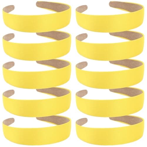 Wecoe 10 Pack Satin Headbands for Women and Girls
