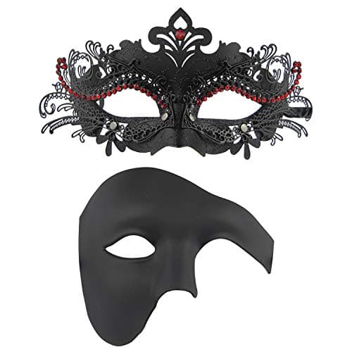 Couples Masquerade Mask Set for Holidays & Parties
