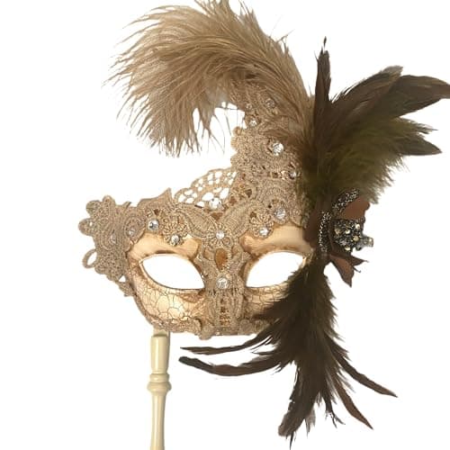 MasqStudio Brocade Lace Masquerade Mask for Mardi Gras & Parties