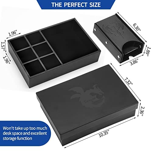 Compact 3-in-1 DND Dice Tray and Tower with Storage