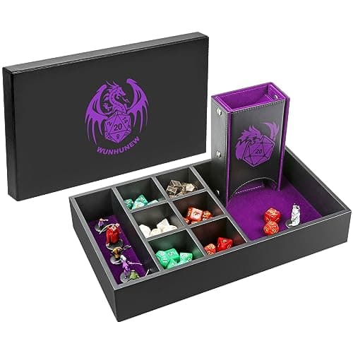 4-in-1 D&D Dice Tray & Storage Tower - Perfect RPG Gift for DMs & Players