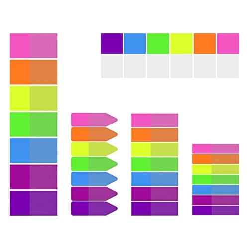 iKyce Clear Self-Adhesive Arrow Tabs, 680 Pieces, Book Markers & Highlights