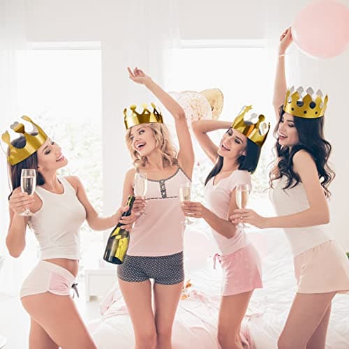 Gold Crown Paper Party Favors for Boys, Girls, and Adults