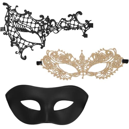 OIDEA Masquerade Lace Set for Couples: Costume Ball & Cosplay Party